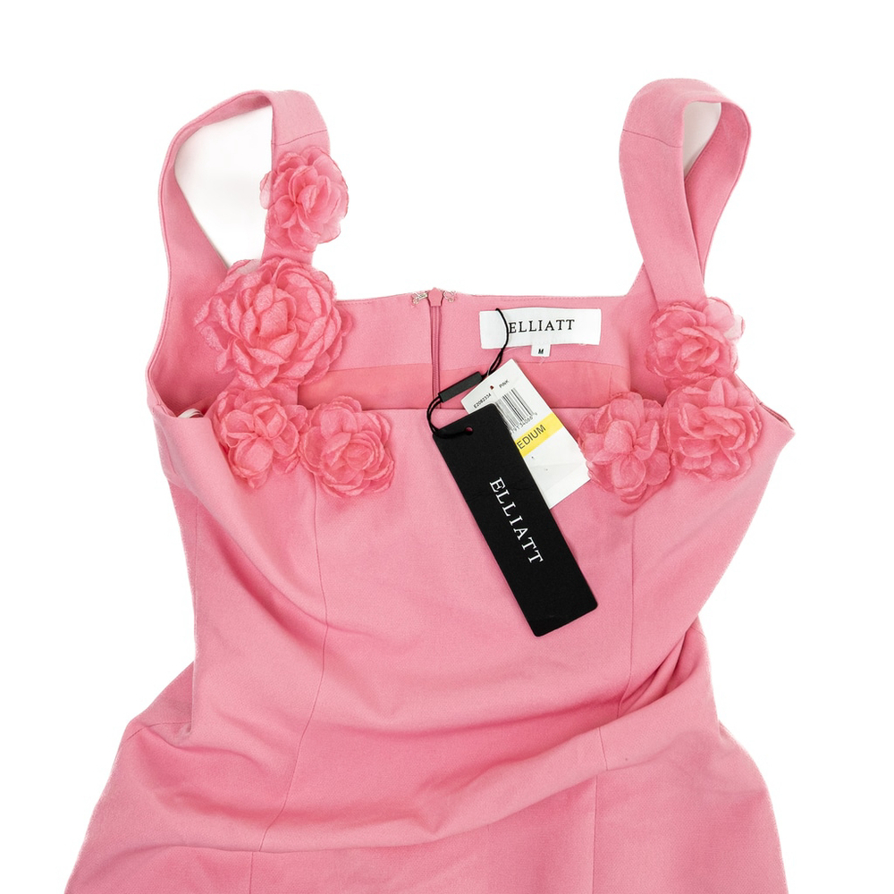 NWT Elliatt Trompe 3D Flower Detail Mini Dress Pink $200 - Size M - Picture 11 of 13